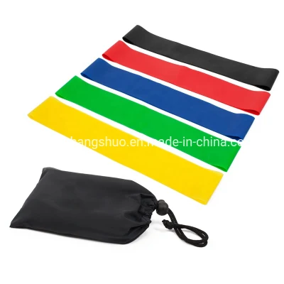 Resistencia de las bandas de látex Mini Bucle de látex 100% Natural Yoga Material elástico