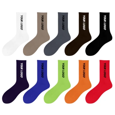 Precio de fábrica al por mayor de calcetines de algodón personalizados con logotipo para hombres, mujeres y niños.
