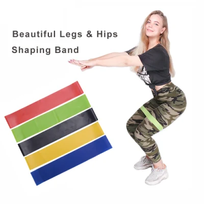 Los colores personalizables de paño de tejido circular de ejercicios personalizados de la cadera de renegociación de las bandas de resistencia de botín