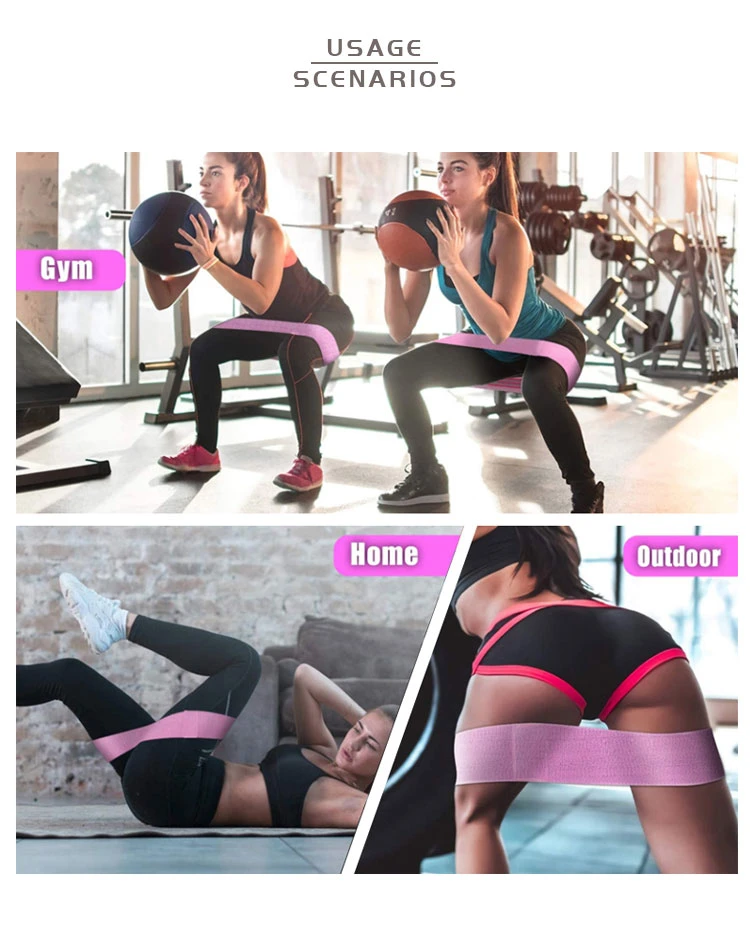 Yoga Gym Exercise Fitness for Legs Glutes Booty Hip Fabric Resistance Bands