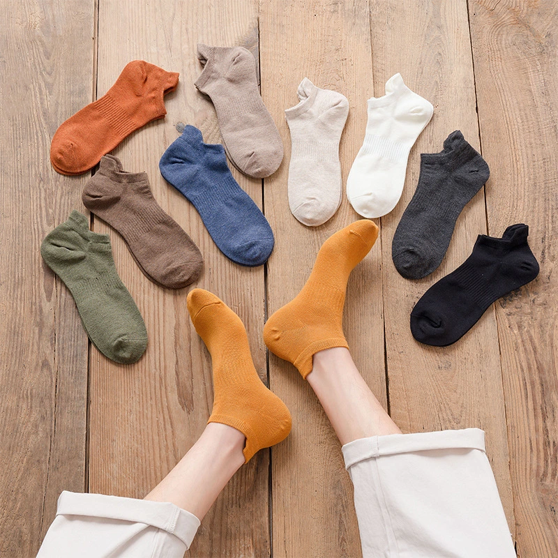 Custom Mens Ankle Socks Cotton Business Socks Basic Socks