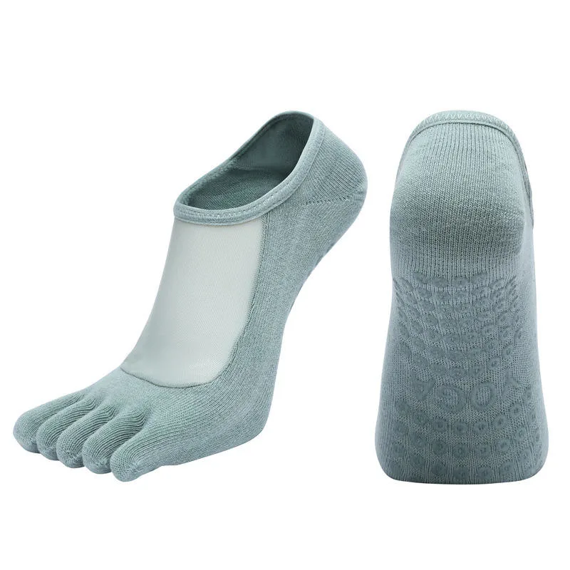 High Quality Grip Gym Socks Women Pilates Socks Anti Slip 5 Toes Yoga Socks