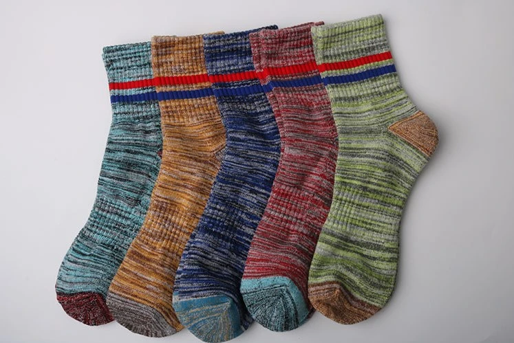 Mens Socks High Quality Jacquard Crew Cotton Socks