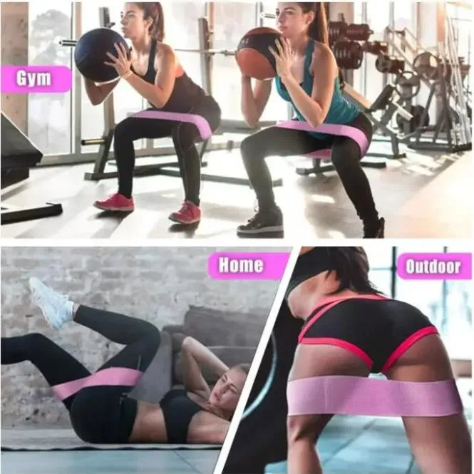 Custom Logo Fitness Exercise Workout Fabric Booty Resistance Bands