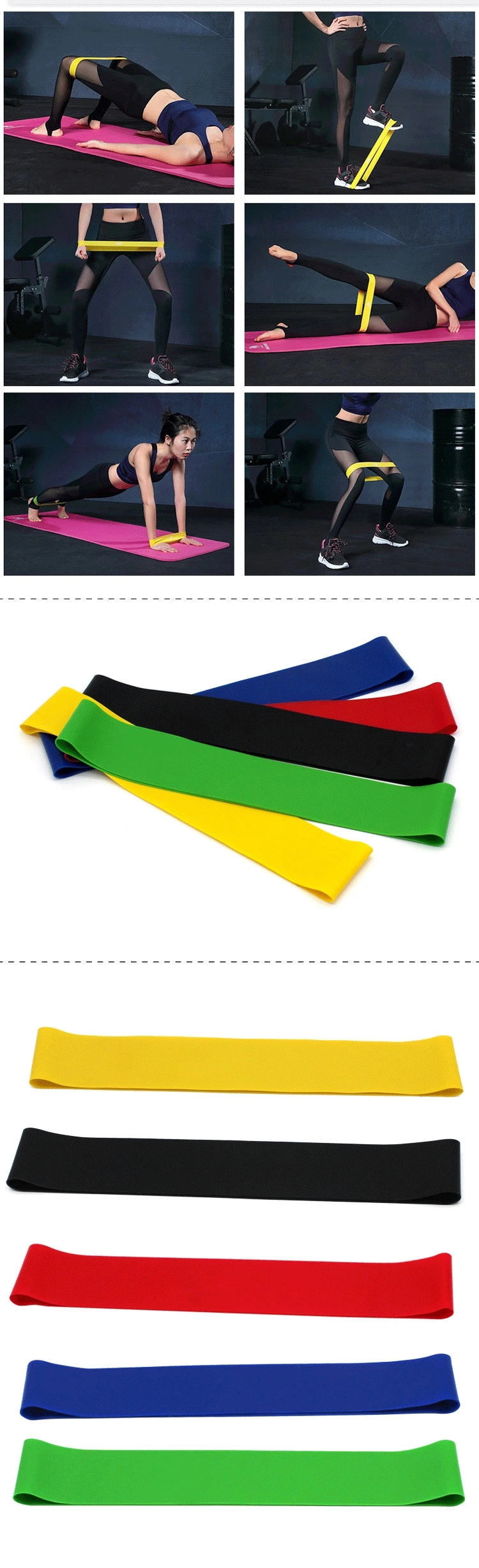 Exercise Rubber Resistance Band, Workout Fitness Theraband