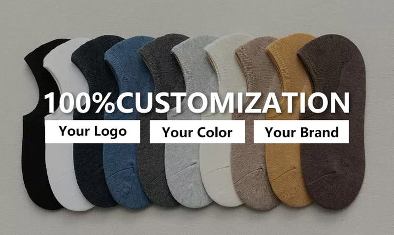 Free Mockup Low MOQ Cotton Mens Custom Socks Colorful Character Logo