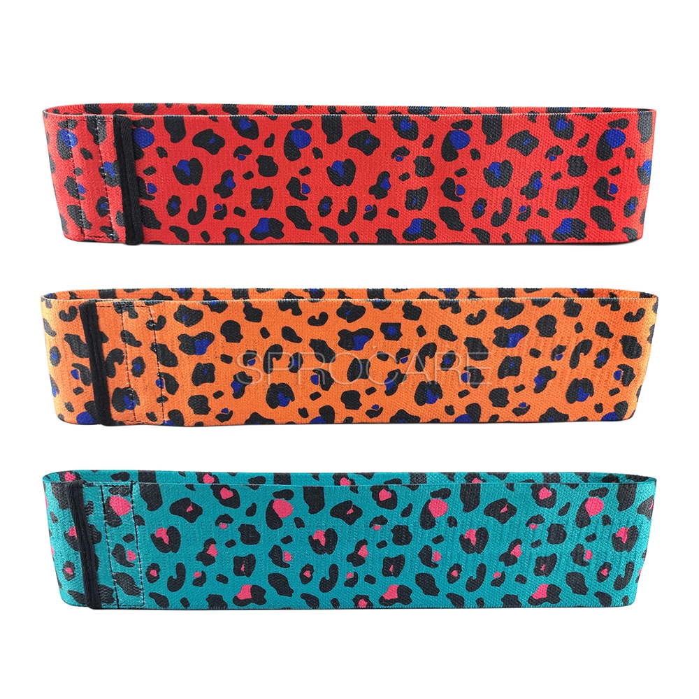 Leopard Print Fabric Bands, Booty Bands, Resistance Mini Loop Bands