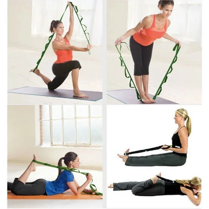 Stretching Exercise Strap Band with Multiple Grip Loops