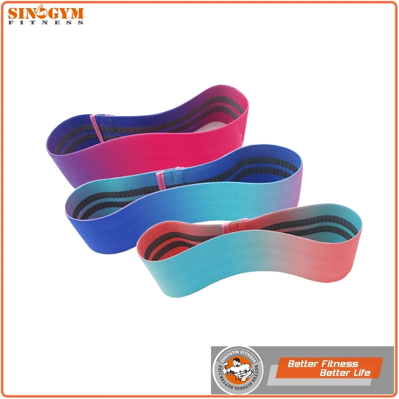 Gradient Fabric Latex Hip Resistance Loop Exercise Bands