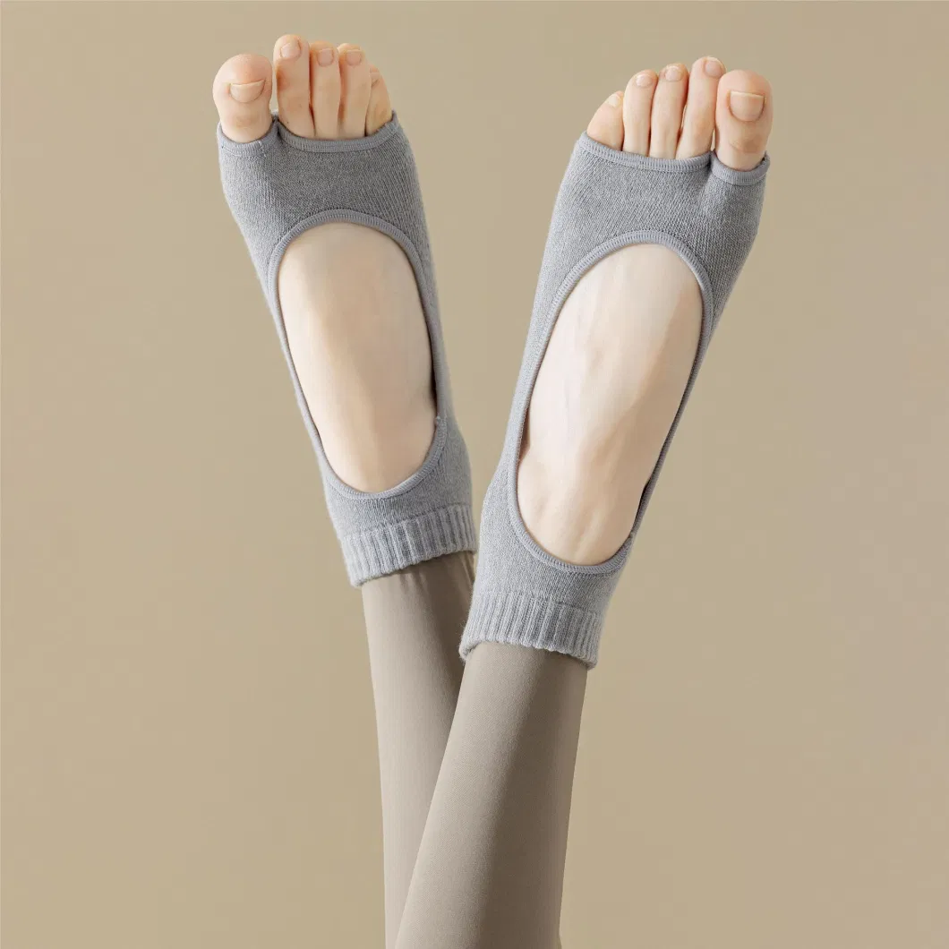 Anti-Slip Low Price Wholesale Custom Factory Yoga Grip Nylon Cotton Toe Socks