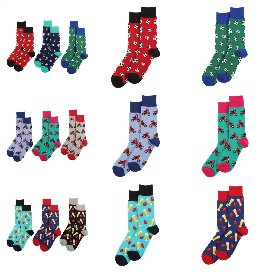 Wholesale Ladies Colorful Cool Cute Funny Happy Cotton Knitted Crew Unisex Personalized Custom Logo Winter White Men Socks