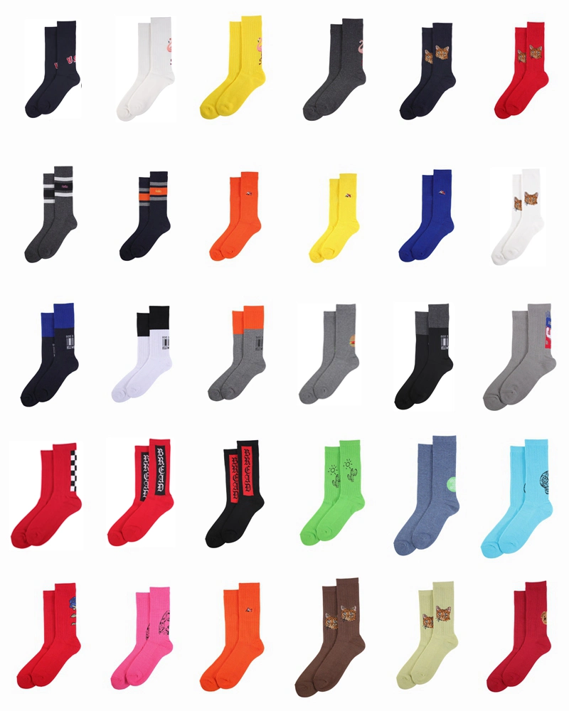 Embroidery Planet Series Solid Personalized Medium Tube Casual Socks