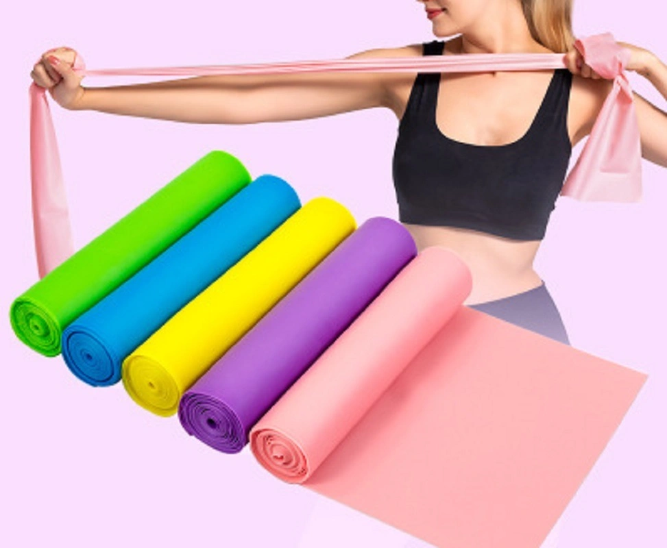 Latex Elastic Workout Resistance Exercise Bands for Strength Training, Yoga, Pilates, Fitness, Physical Therapy Bl16155