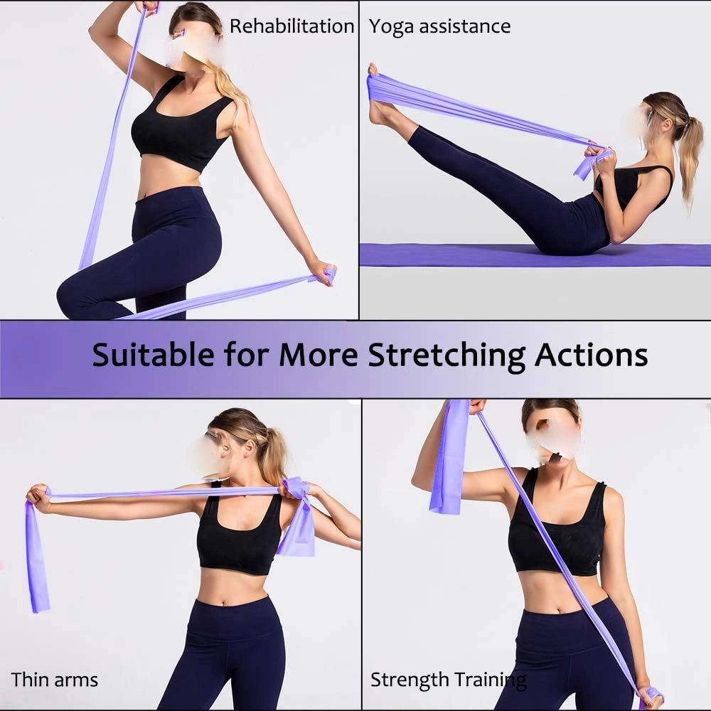 Resistance Exercise Bands Latex Elastic Bands for Strength Training, Yoga, Pilates, Fitness, Physical Therapy - Home Gym Body Workout Esg16155