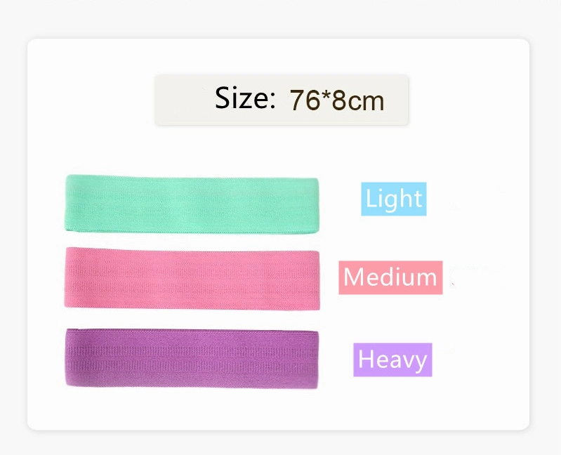 Women Body Building Home Gym Hip Fitness Equipment Fabric Exercise Resistance Band
