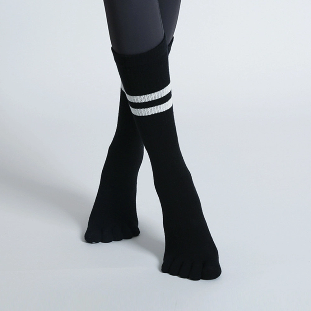 Toe Split Knee High Grip Socks Non-Slip Thermal Yoga Pilates Women Bl23481