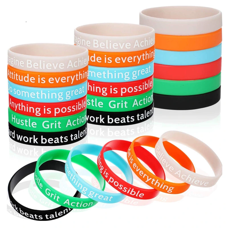 High Quality Custom Logo with Full Color Silicone Wristband