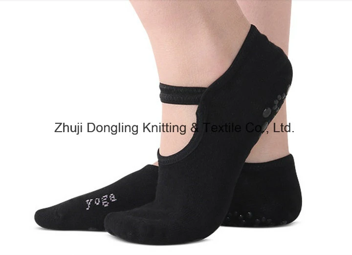 Womens Essential Non Slip Crossover Yoga Pilates Barre Socks