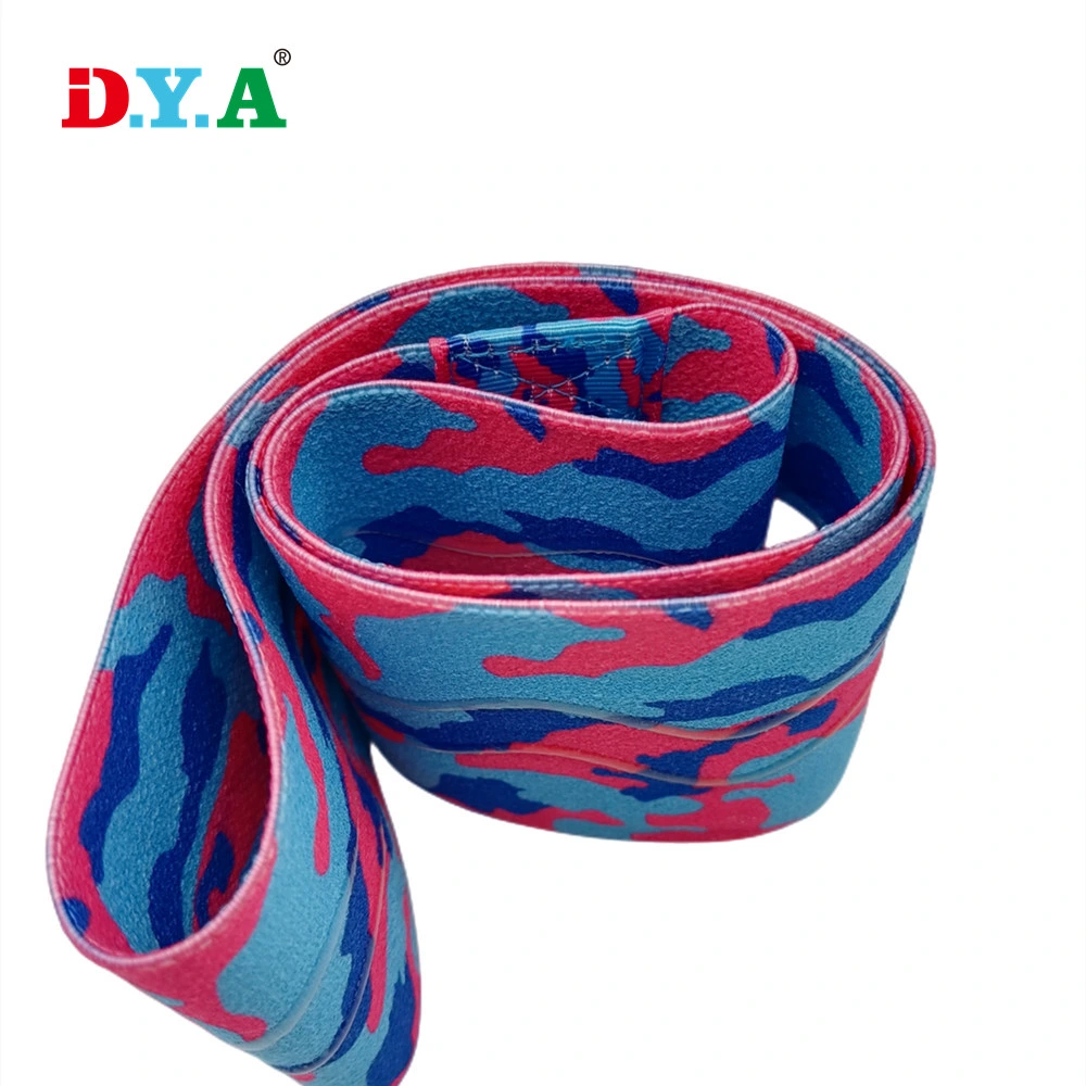 Hot Selling Customized Diversiform Adjustable Camo Resistance Elastic Hip Band with Rubber Silicone