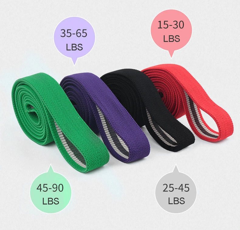 4 Levels Long Resistance Exercise Fabric Bands, Non-Slip Booty Workout Band