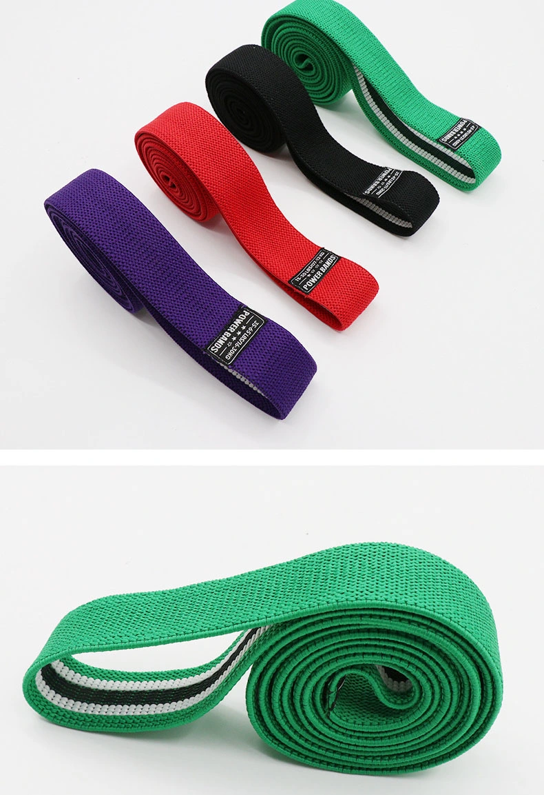4 Levels Long Resistance Exercise Fabric Bands, Non-Slip Booty Workout Band