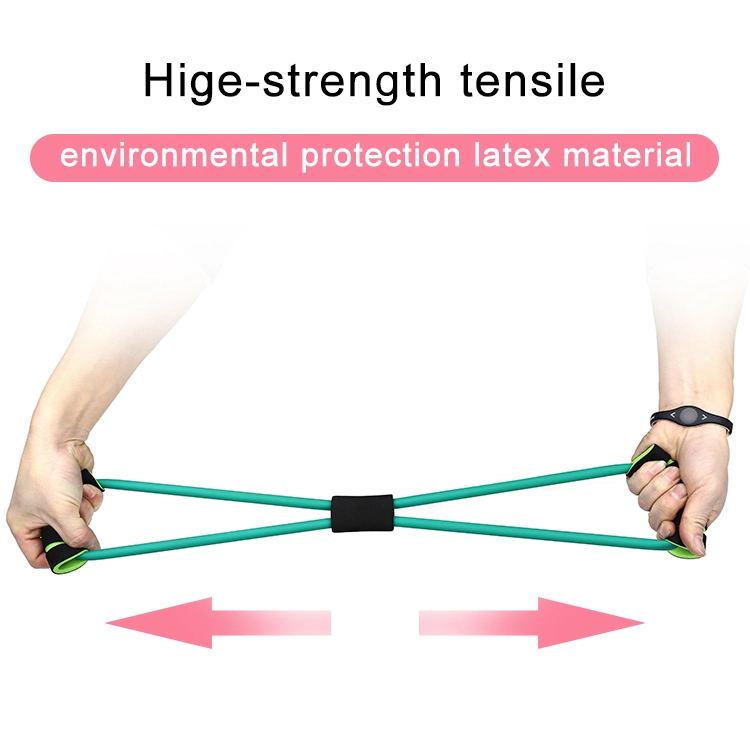 Workout Gym 8 Shape Home Fitness Exercise TPE Pull Rope Training Resistance Band