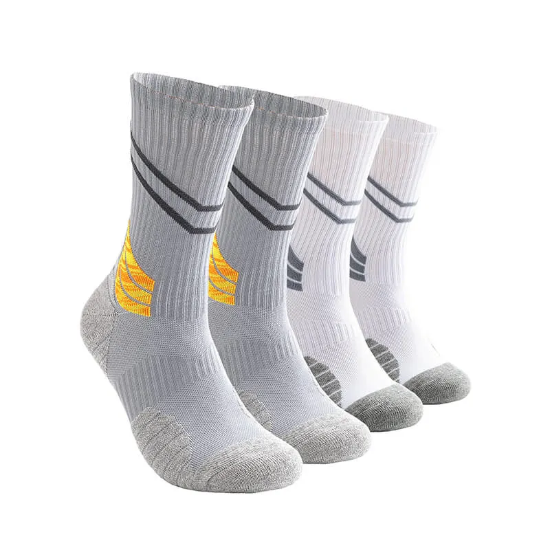 OEM Mens Outdoor High Quality Cotton Sports Athletic Anti Slip Crew Custom Logo Basketball Socks