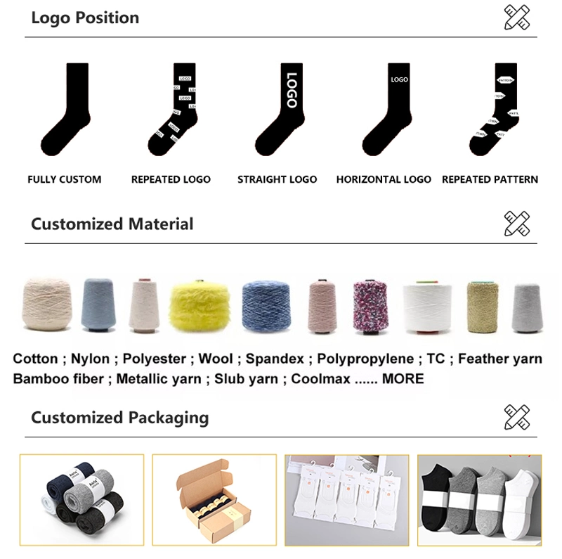 Free Mockup Low MOQ Cotton Mens Custom Socks Colorful Character Logo