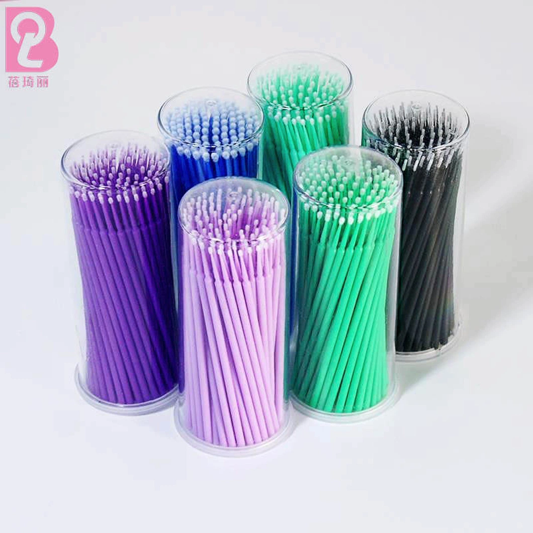 Beiqili 100PCS Medical Cotton Swab Stick Dental Applicator Dental Microbrush Eyelash Applicator Microbrush Cotton