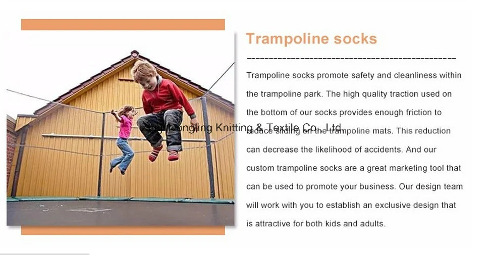 Wholesale Custom Logo Unisex Cotton Yoga Jump Grip Trampoline Anti-Slip Socks