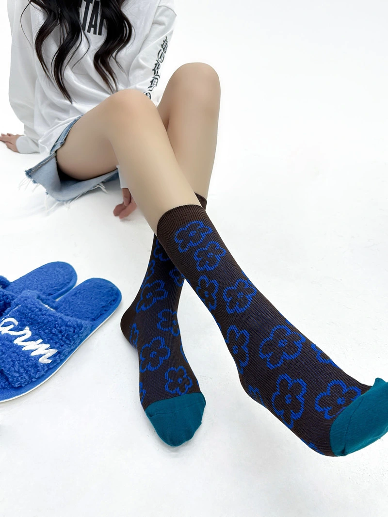 Wholesale Colorful Happy Funky Floral Mens Fashion Cotton Fancy Socks