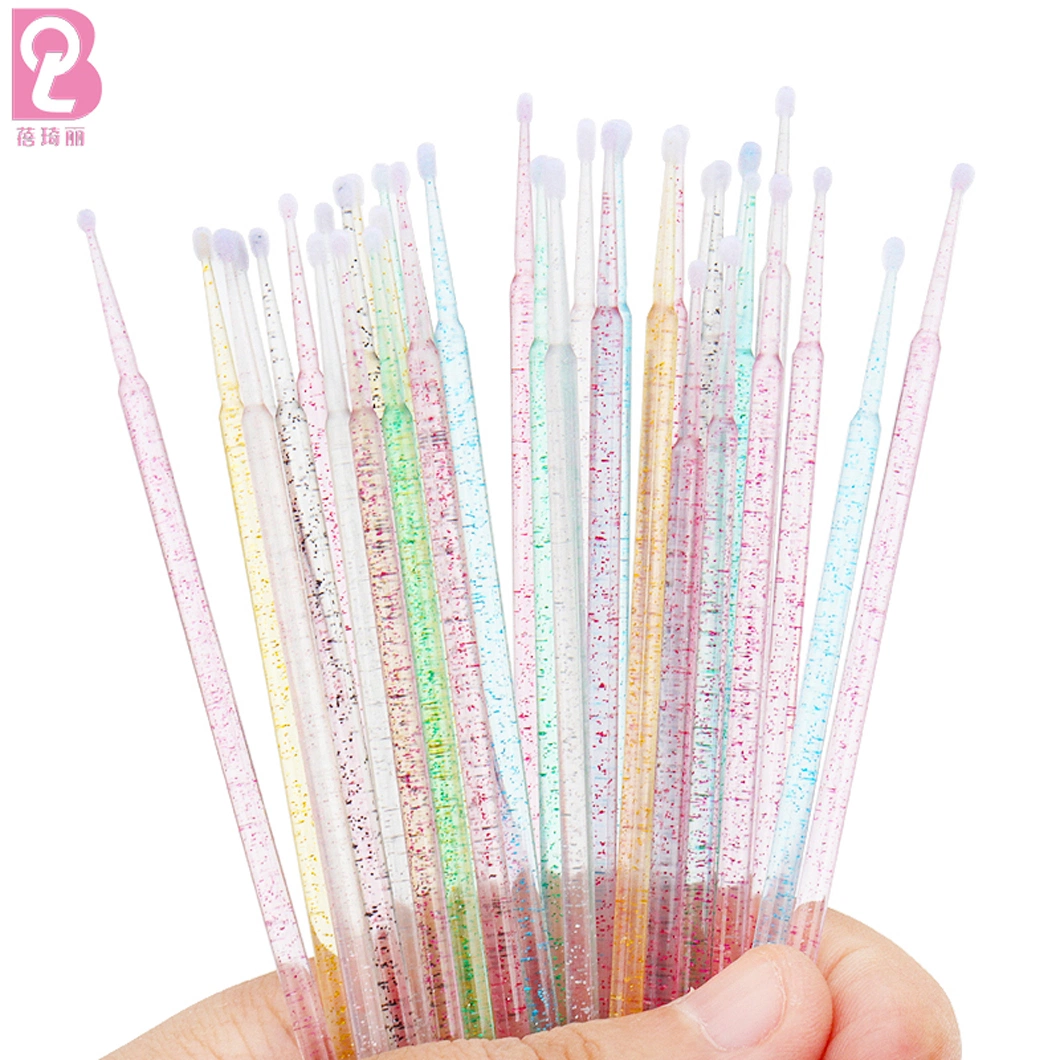 Beiqili 100PCS Medical Cotton Swab Stick Dental Applicator Dental Microbrush Eyelash Applicator Microbrush Cotton