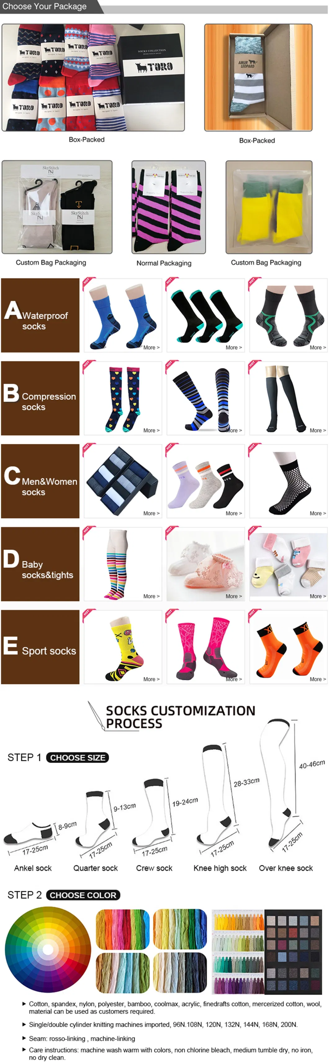 Wholesale Women Non-Slip Yoga Socks Solid Medium Tube Cotton Sports Socks