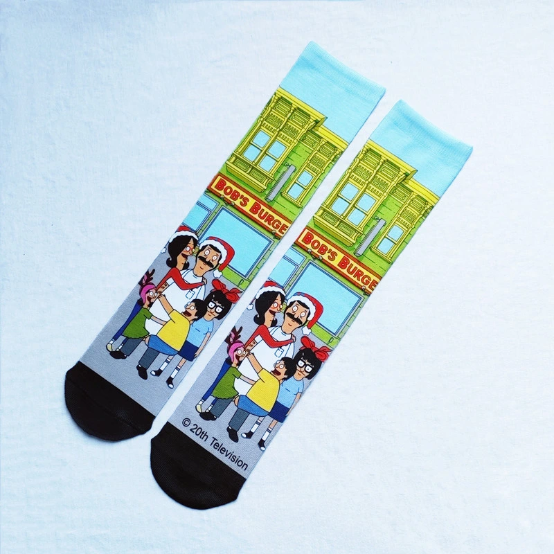 Customized 3D Heat Transfer Printing of Printed Socks Cute Cartoon Digital Printed Socks Personalized Sports Socks