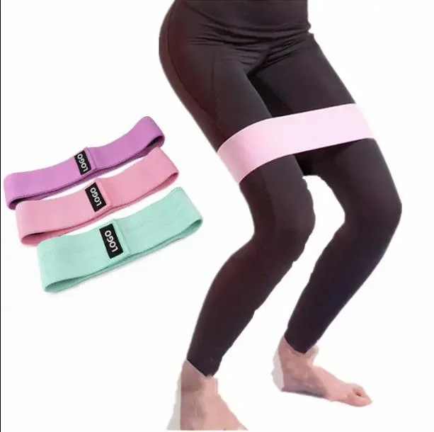 Custom Logo Fitness Exercise Workout Fabric Booty Resistance Bands