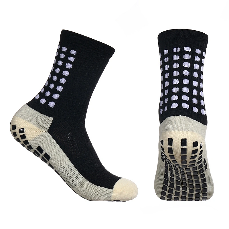 Designer Grip Socks Custom Logo Outdoor Sport Socks Unisex Football Socks with Non-Slip Glue Point