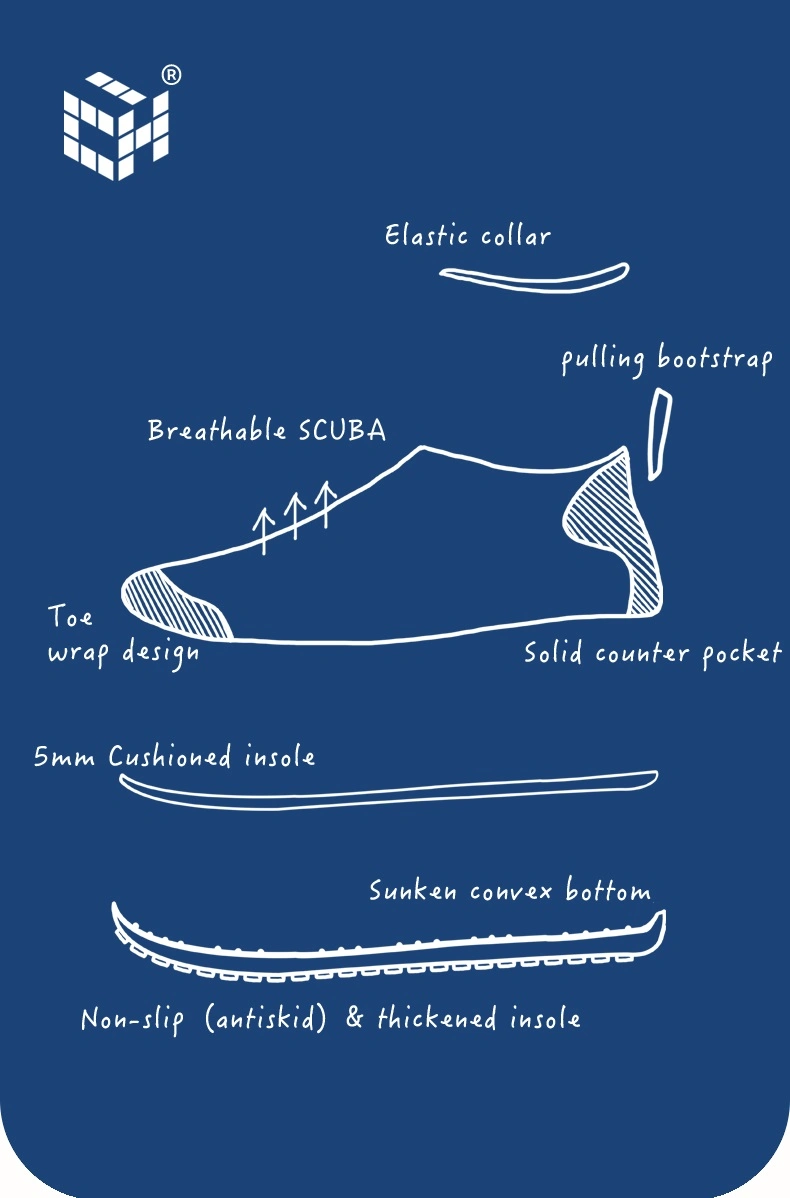 Dfaspo Water Sports Shoes Barefoot Quick-Dry Aqua Yoga Socks Slip-on for Men Women