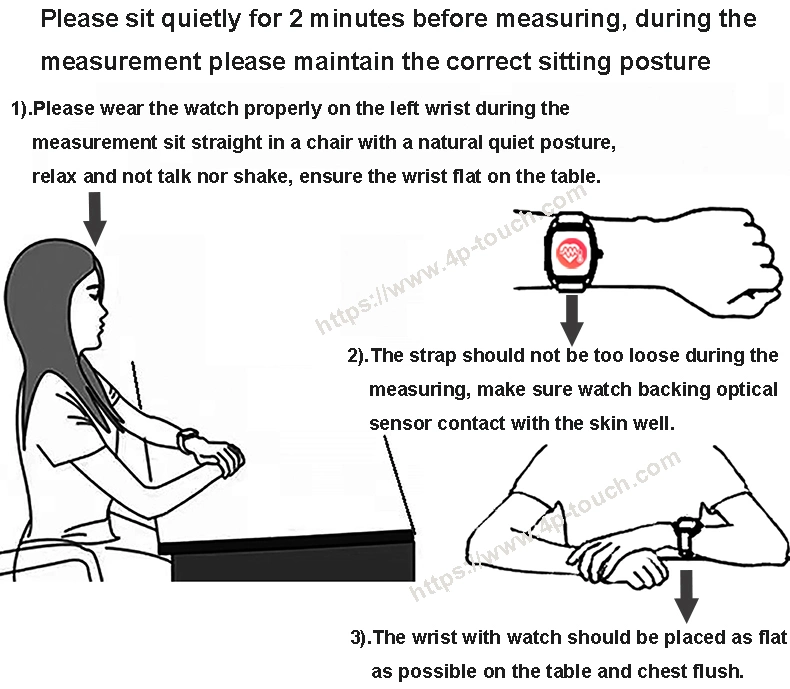 New Full Round IPS Screen Accurate Blood Pressure Monitoring Smart Wristband with Bt Music K22