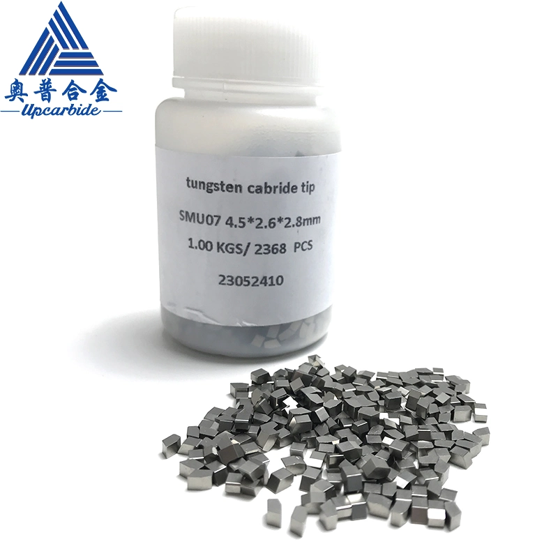 Grade Yg6 Hardness 92.5hra Customization Tungsten Carbide Saw Tips Size 4.5*2.6*2.8mm