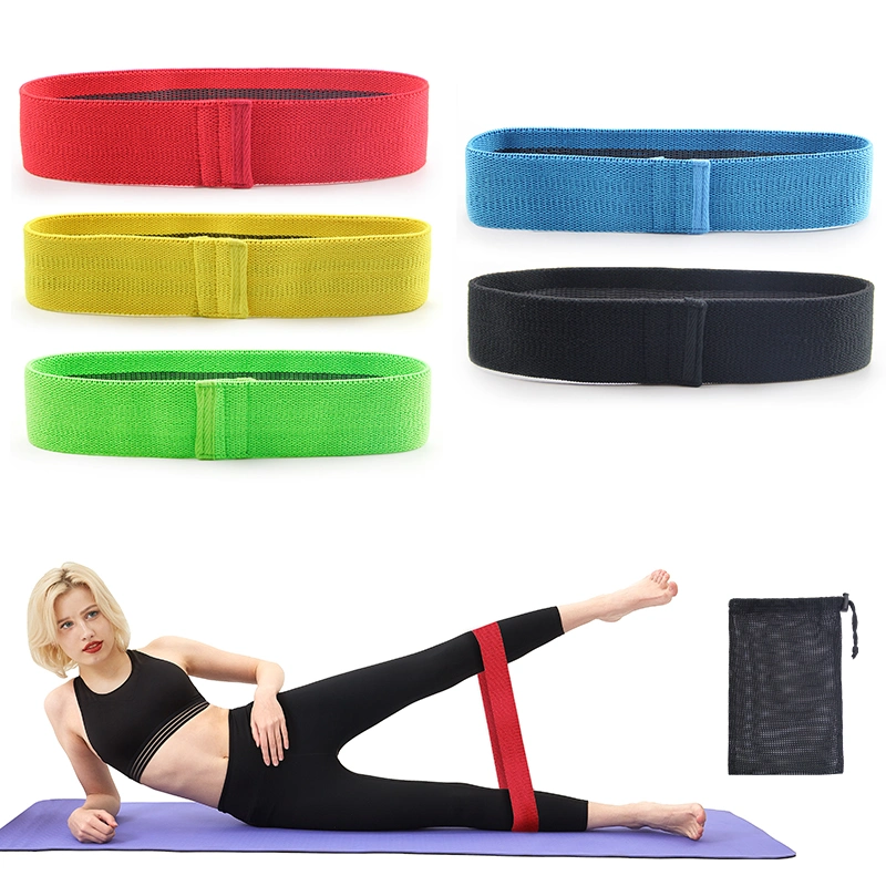 High Quality Custom Color Logo Fabric Gym Home Yoga Sports Equipment Hip Resistance Bands