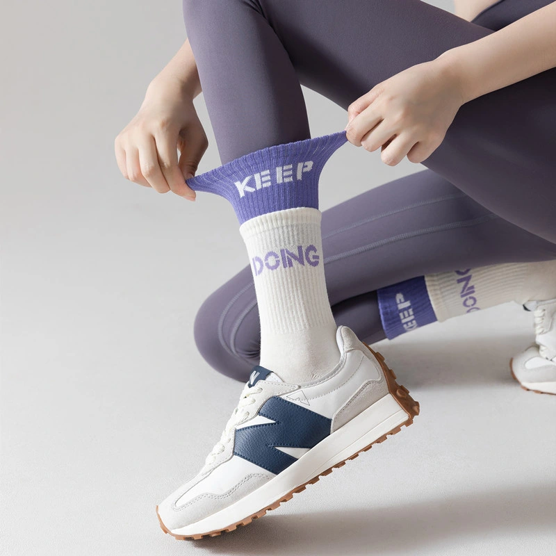 Xianghui Crew Breathable Custom Logo Pilates Non Slip Sport Women Yoga Socks