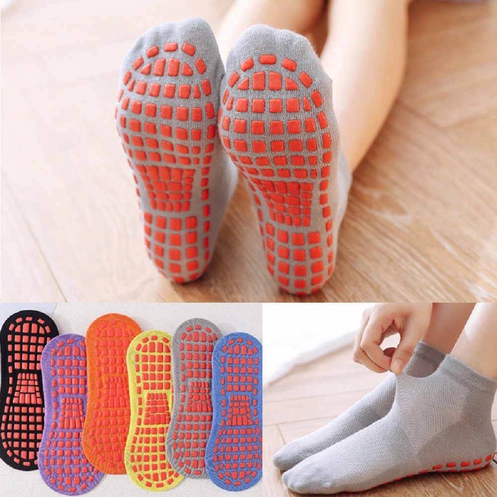 Home Vacation Socks Anti-Slip Floor Socks Anti-Skid Grip Pilates Sock for Adult Cotton Yoga Socks Foot Massage Wbb18040
