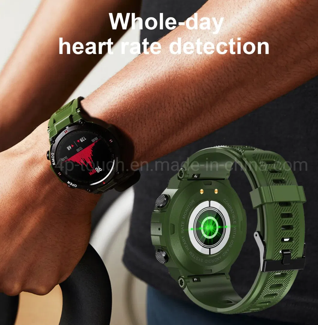 New Full Round IPS Screen Accurate Blood Pressure Monitoring Smart Wristband with Bt Music K22