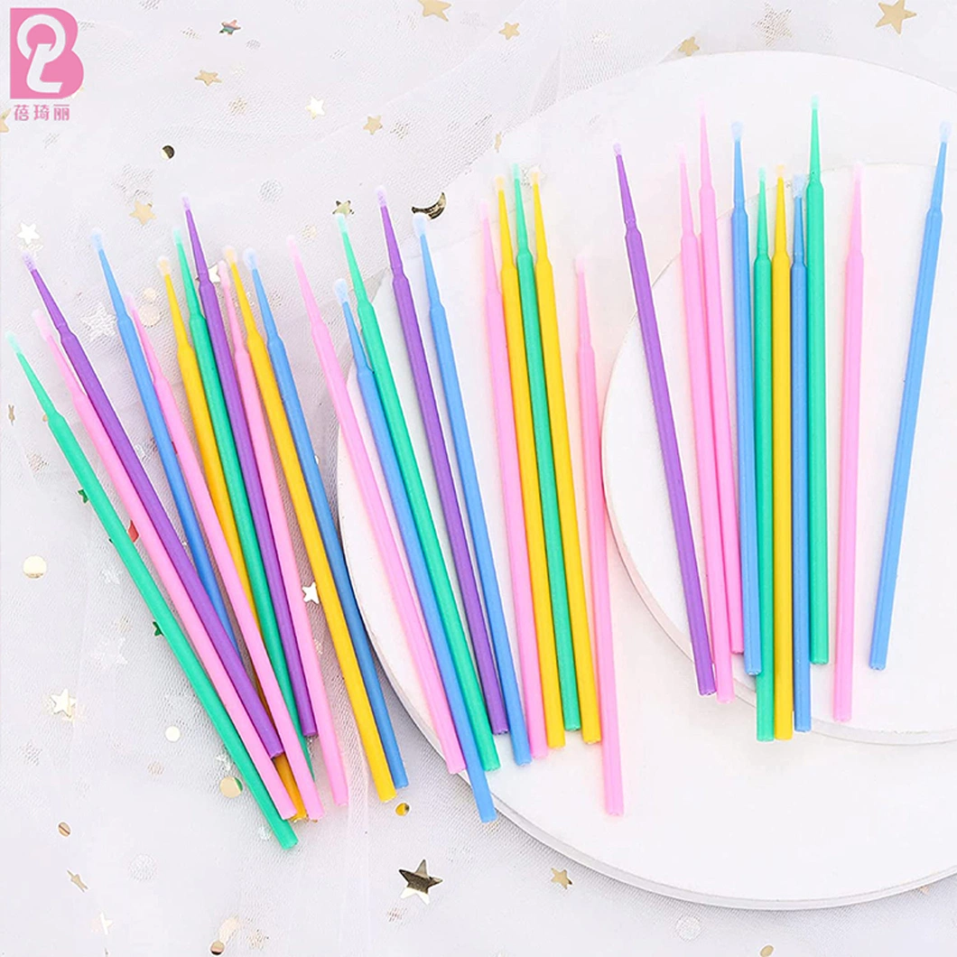 Beiqili 100PCS Medical Cotton Swab Stick Dental Applicator Dental Microbrush Eyelash Applicator Microbrush Cotton