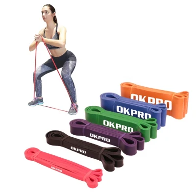 Fitness Latex Resistance bands Power esercizio Stretch Tira su Assist Banda