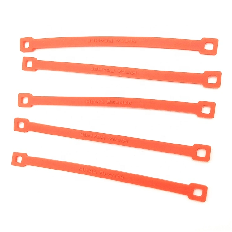 Custom Straight Red Silicon Rubber Elastic Bands with Good Quality