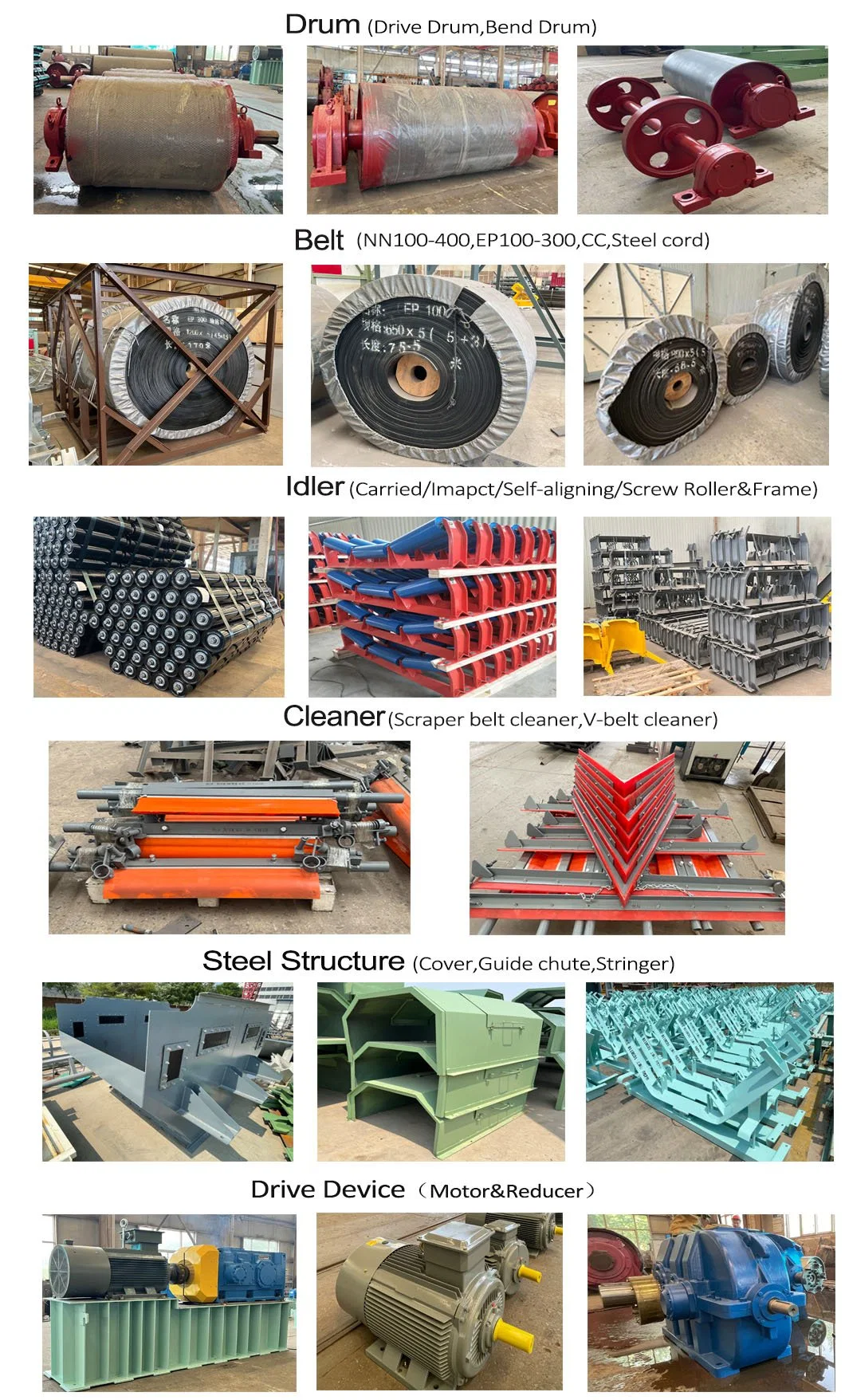 Heavy Duty Bulk Material Belt Conveyor System for Coal/Mining/Power Plant/Port