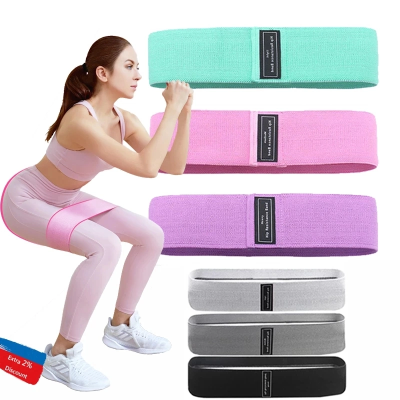 Custom Logo Fitness Resistance Band Buttocks Expansion Fitness Cloth Rubber Band Elastic Expander