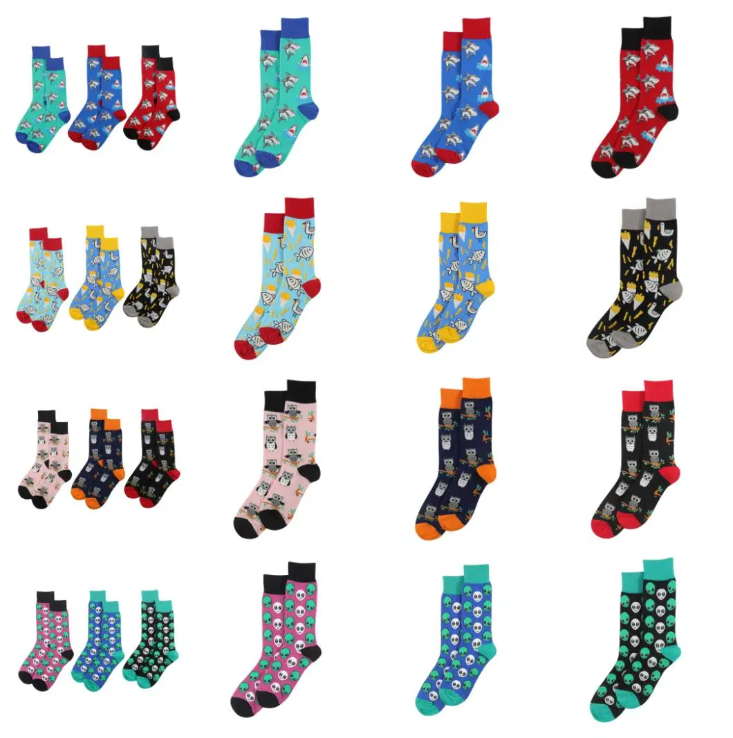 OEM High Quality Personalized Patterned Logo Knitting Designer Socks Black Socks Custom Design Socks