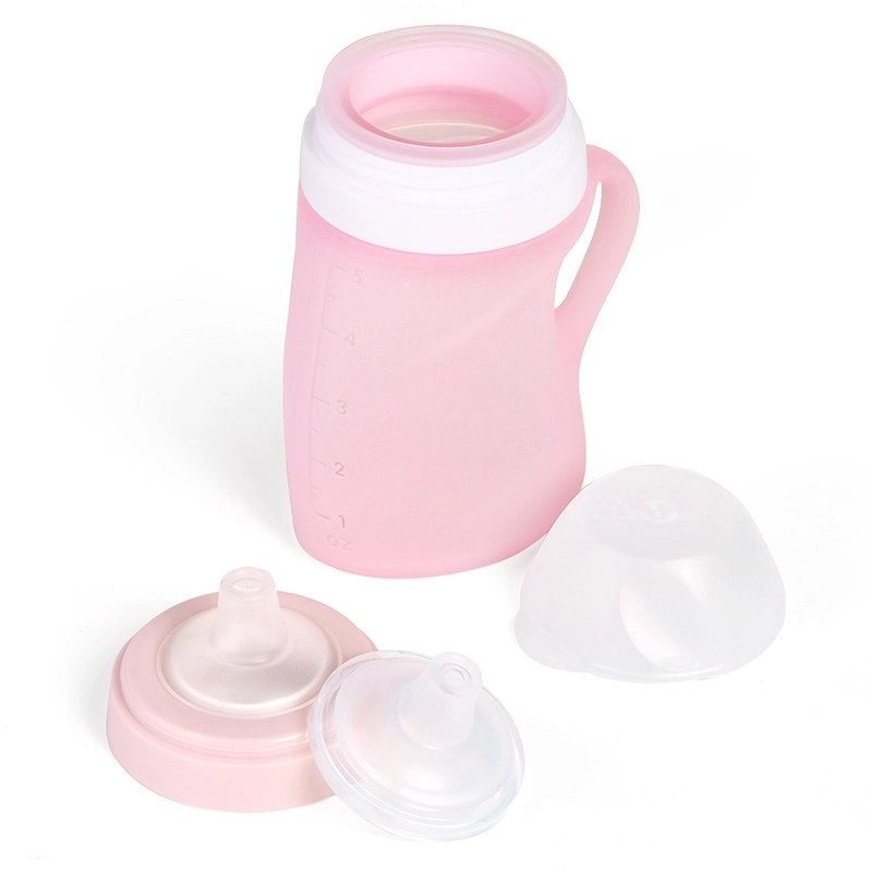 Food Grade Silicone Portable Squeeze Baby Assisted Food Bottle Complementary Bottle